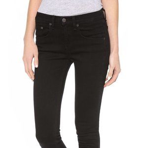 Rag & Bone High Rise Skinny Jeans Washed Black 25